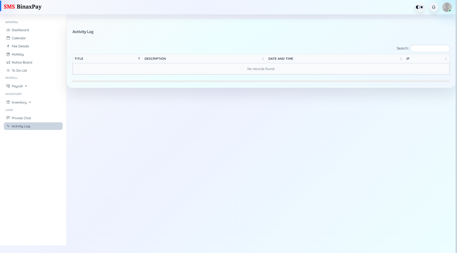 Activity Log screenshot 1