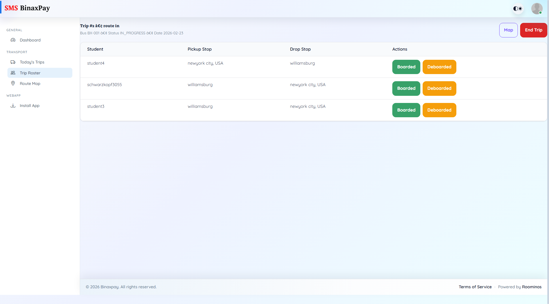 Trip Roster screenshot 1