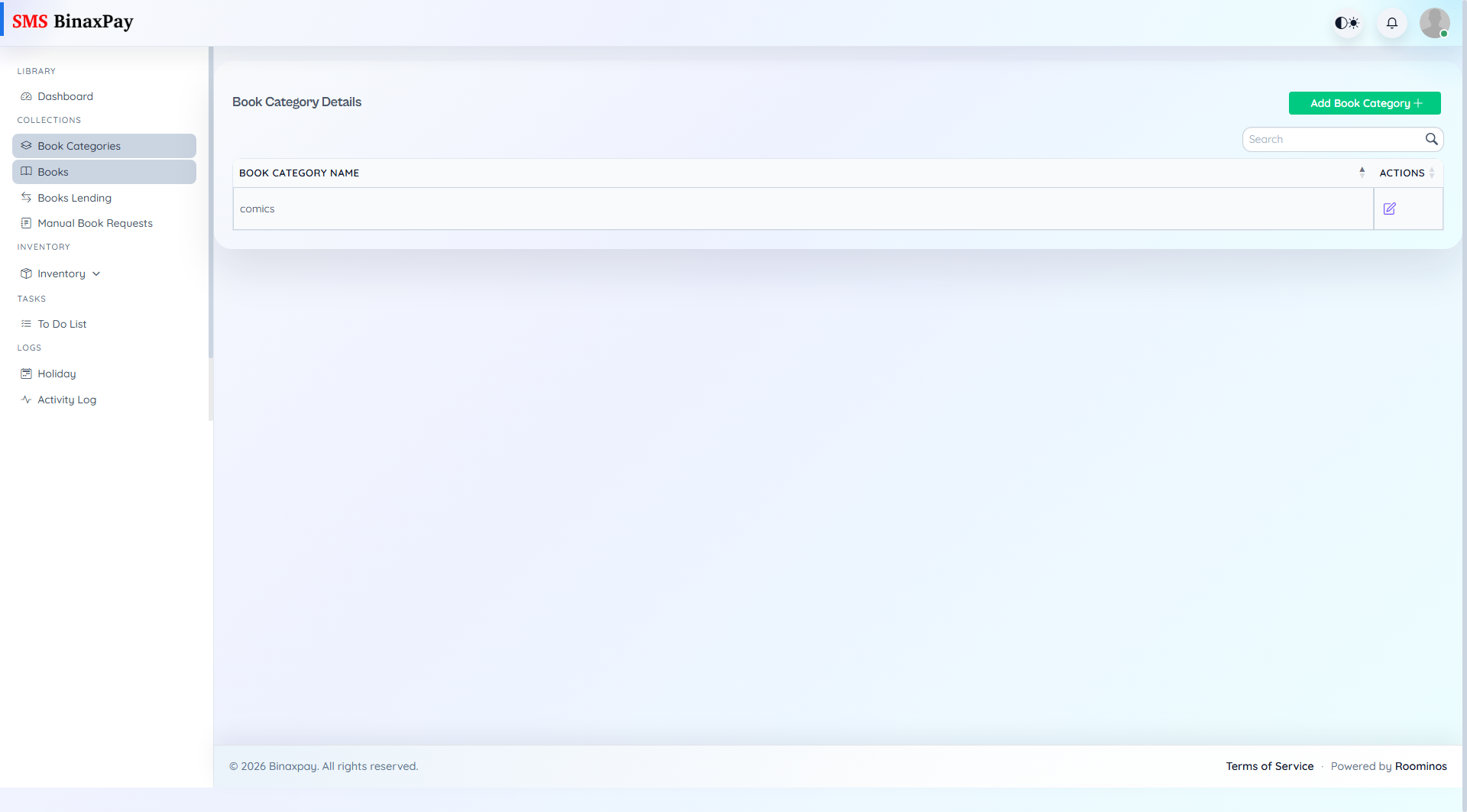 Book Categories screenshot 1