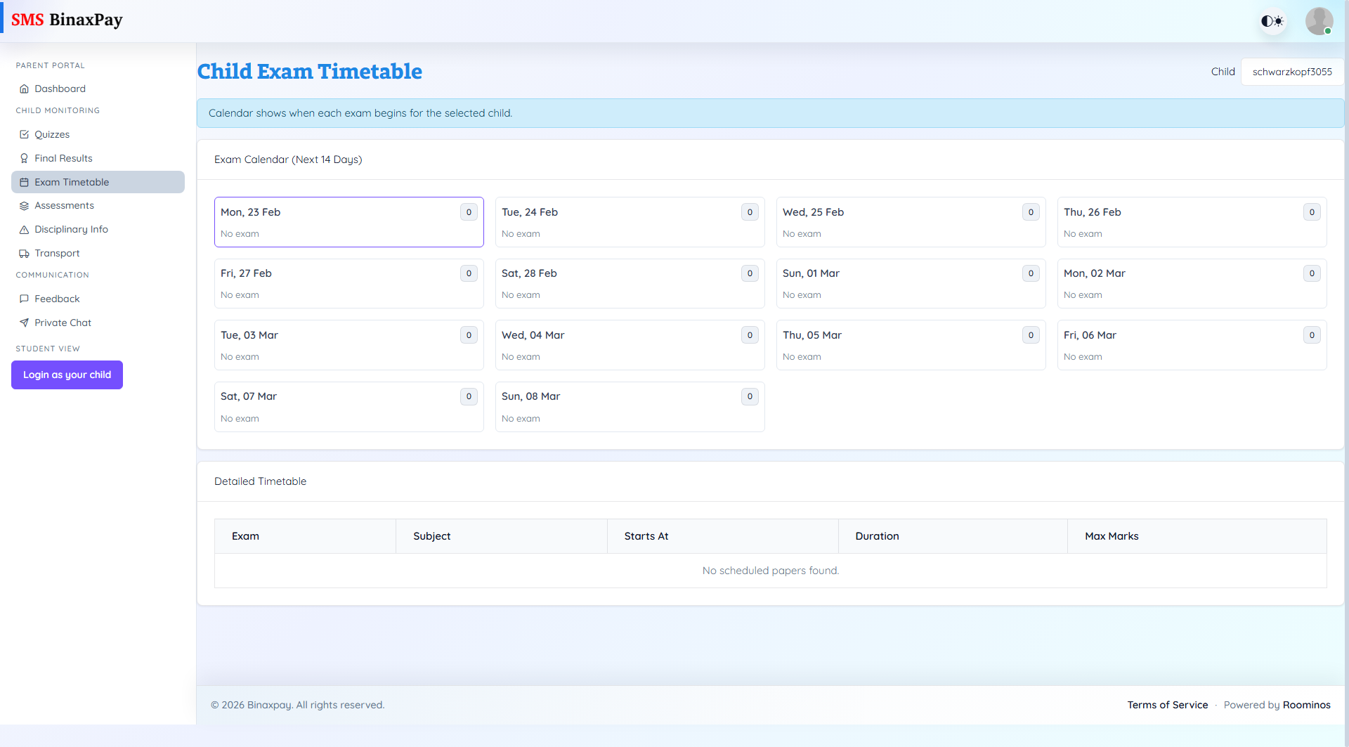 Exam Timetable screenshot 1