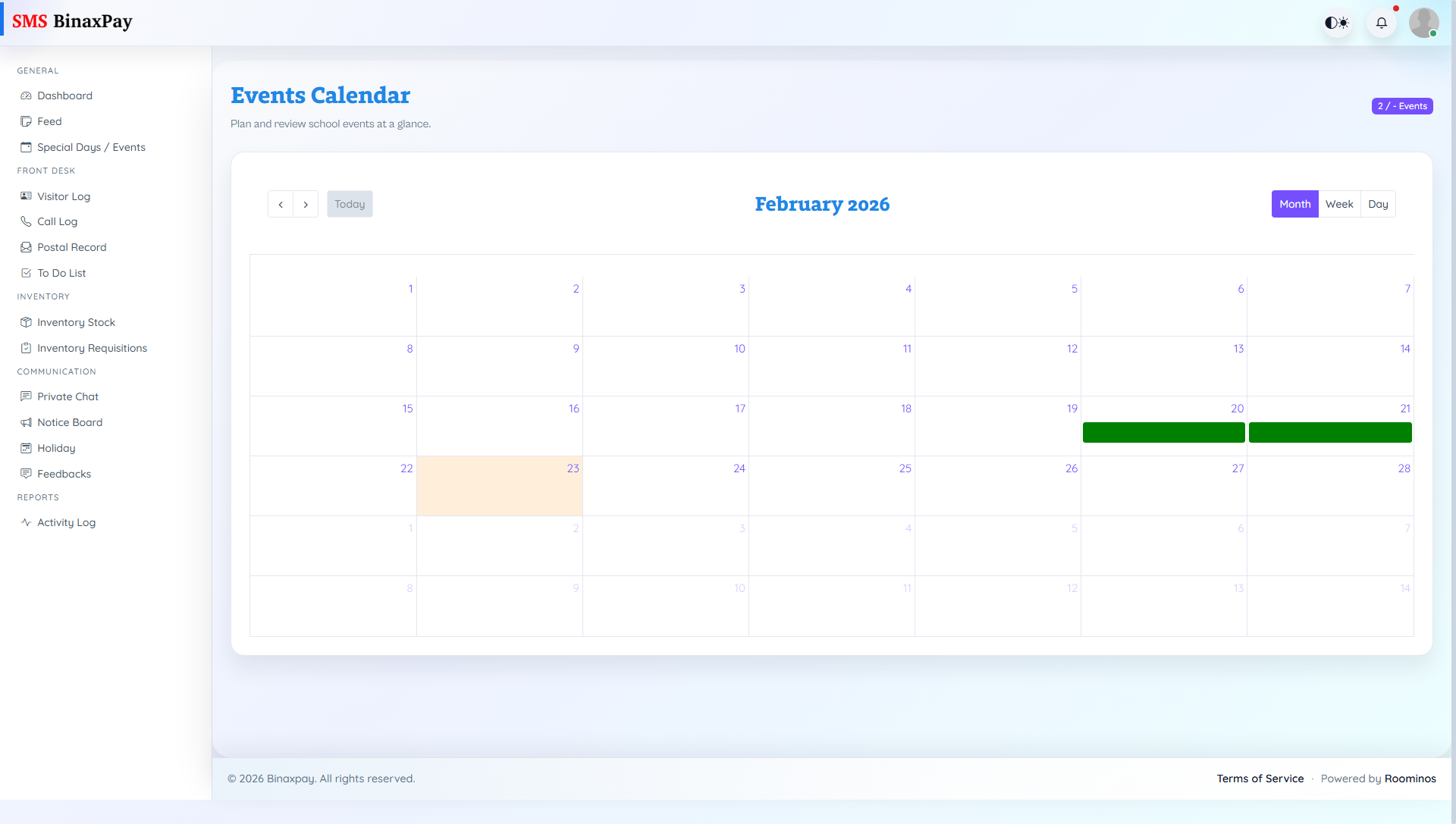 Special Days / Events screenshot 1