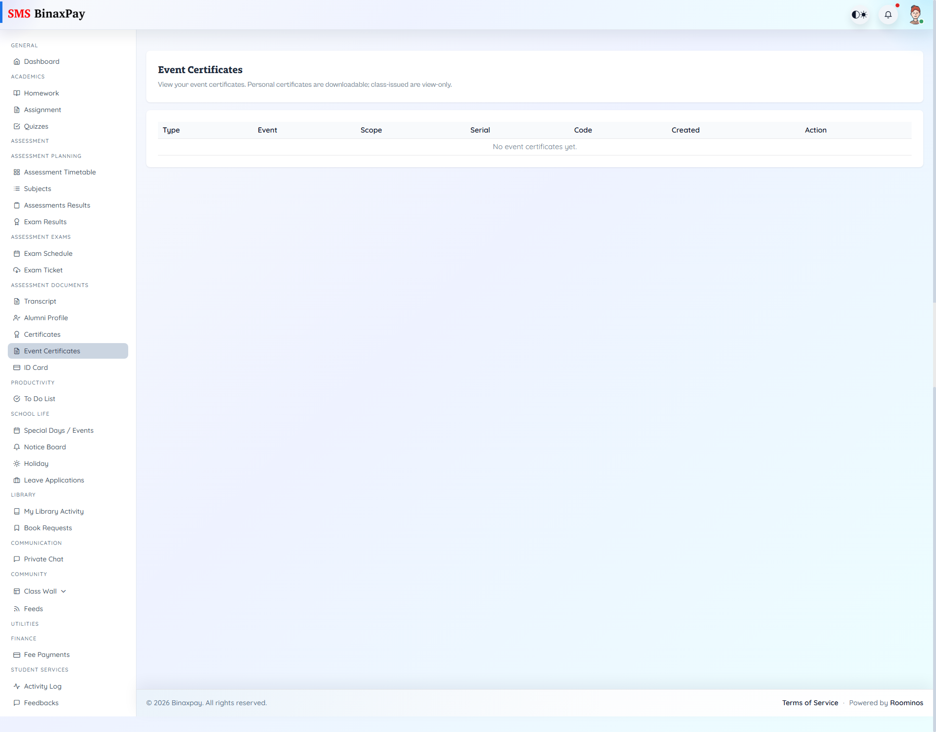 Event Certificates screenshot 1