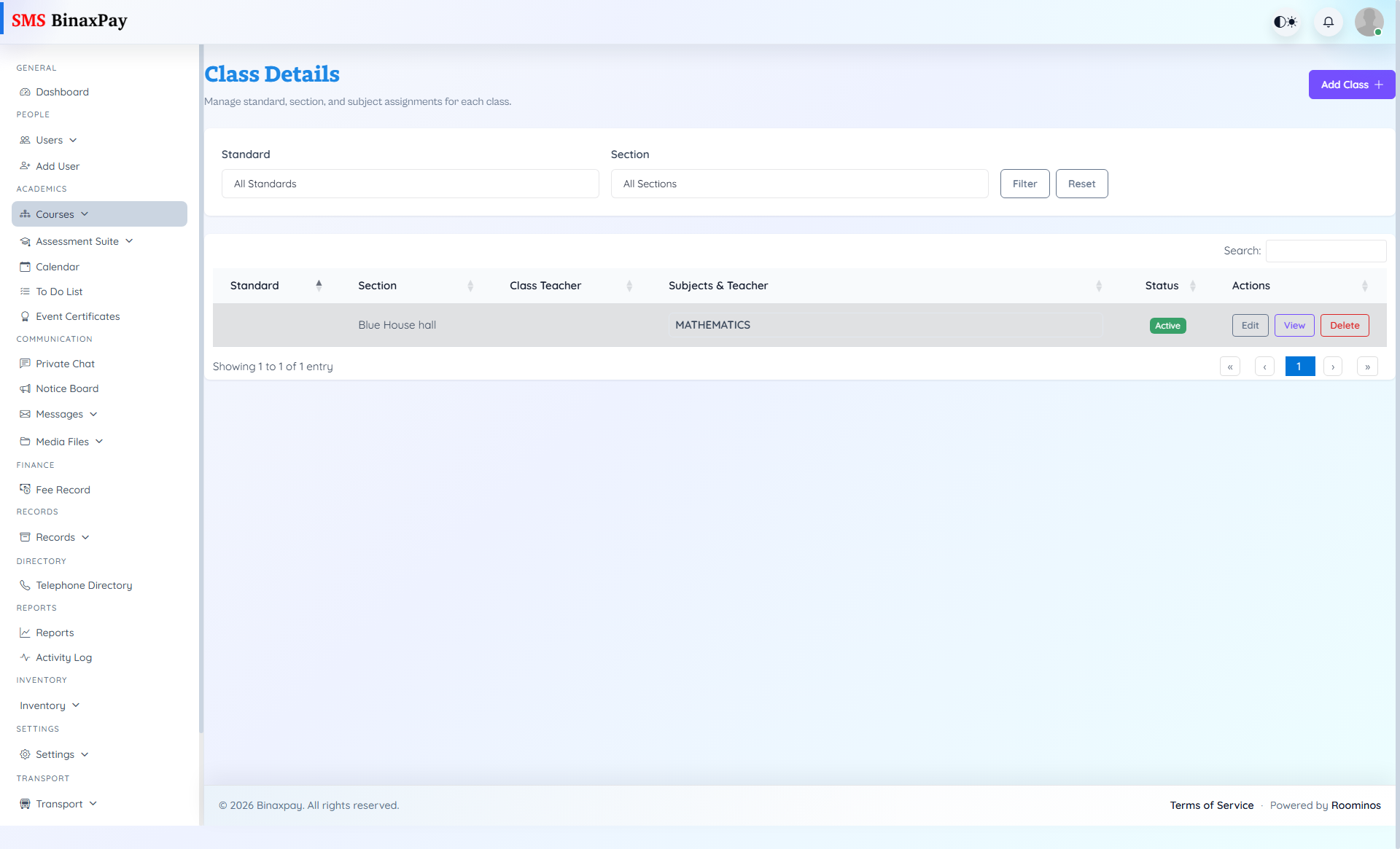 Courses screenshot 1