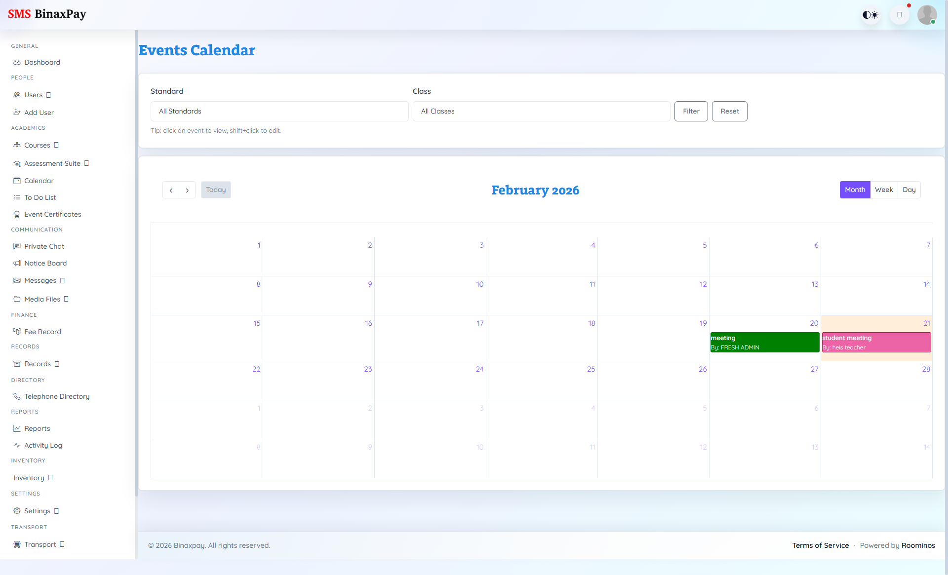 Calendar screenshot 1