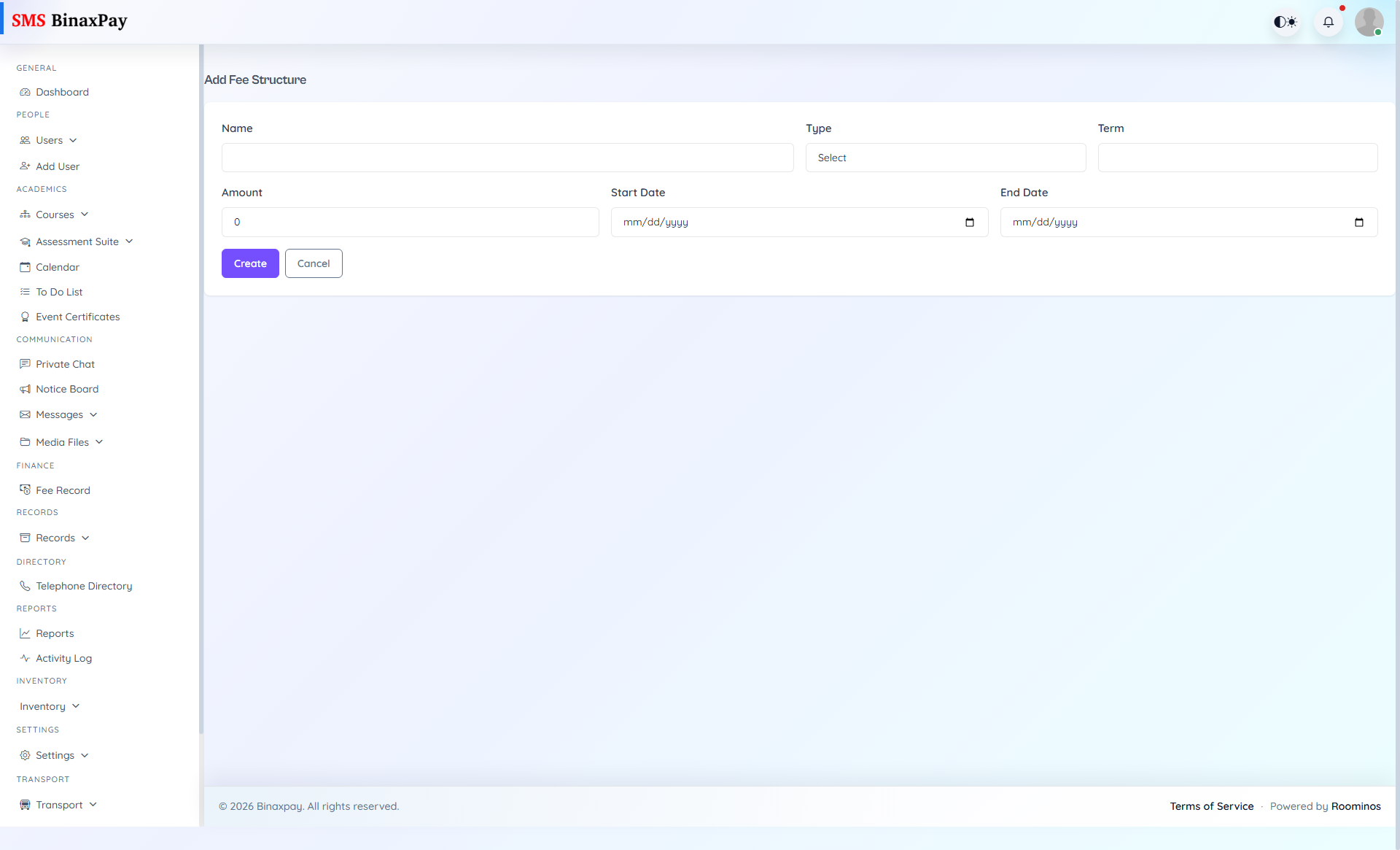 Fee Record screenshot 2
