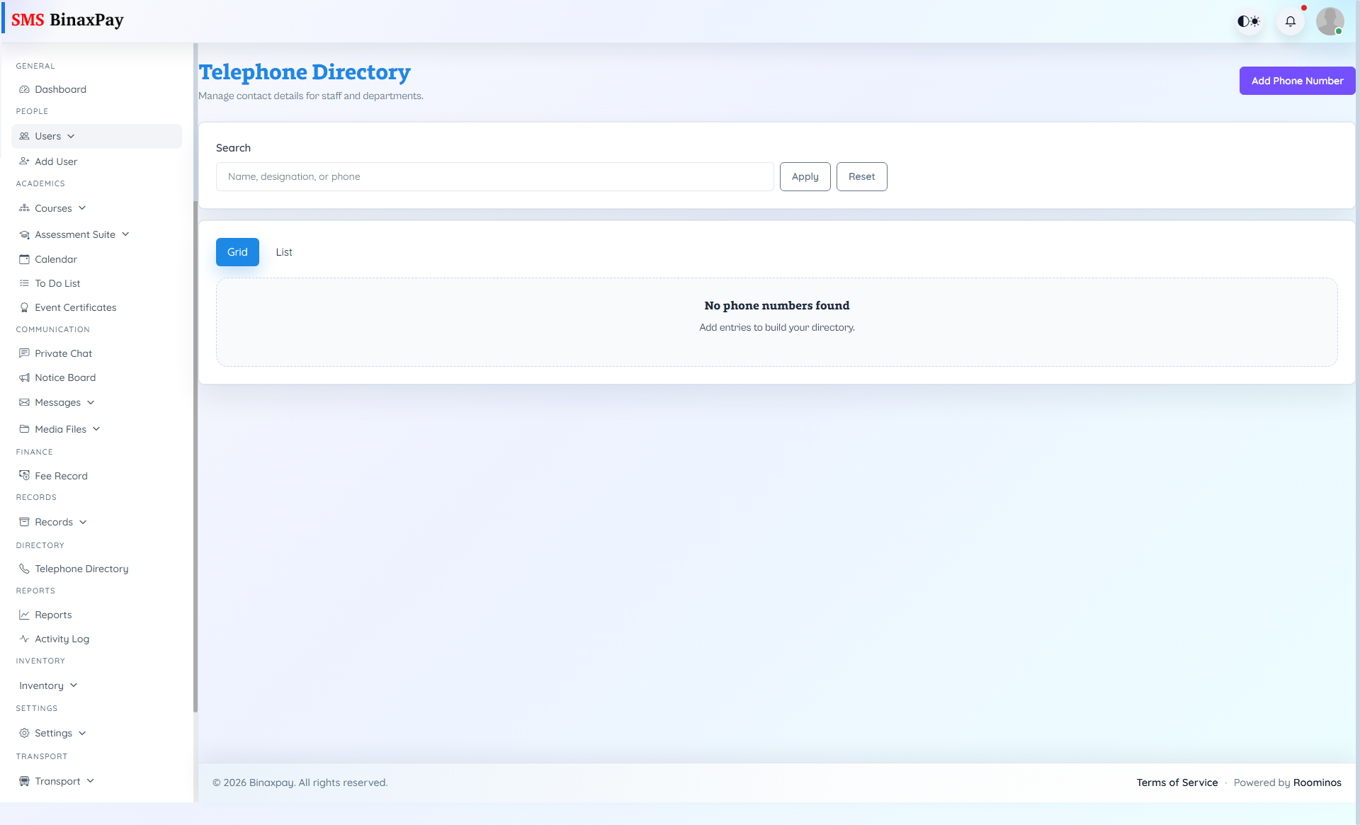 Telephone Directory screenshot 1